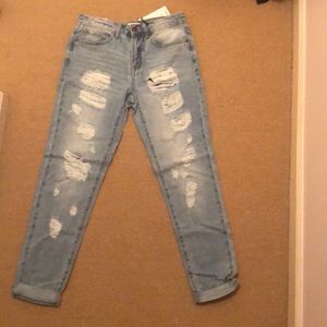boyfriend ripped jeans